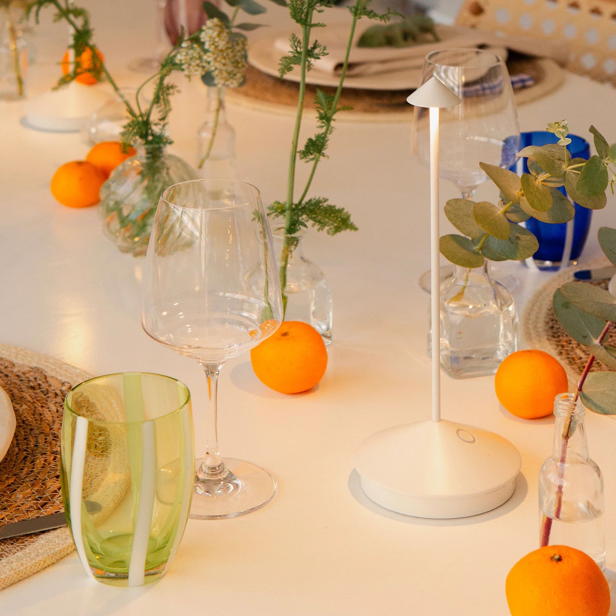 Настольная лампа Zafferano Pina White Table Lamp LD1650B3