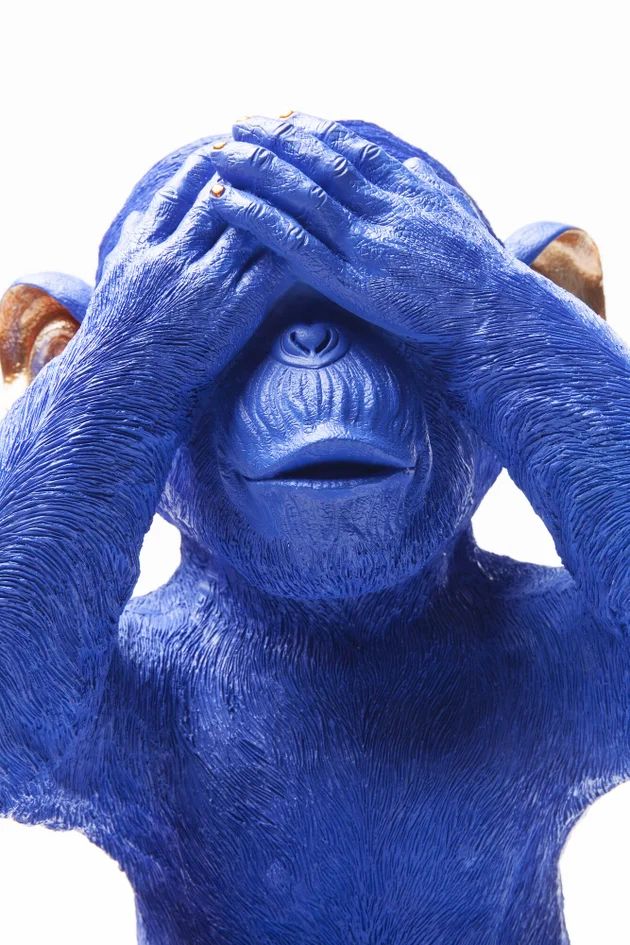 Копилка KARE Spardose Monkey Mizaru Blau 60792