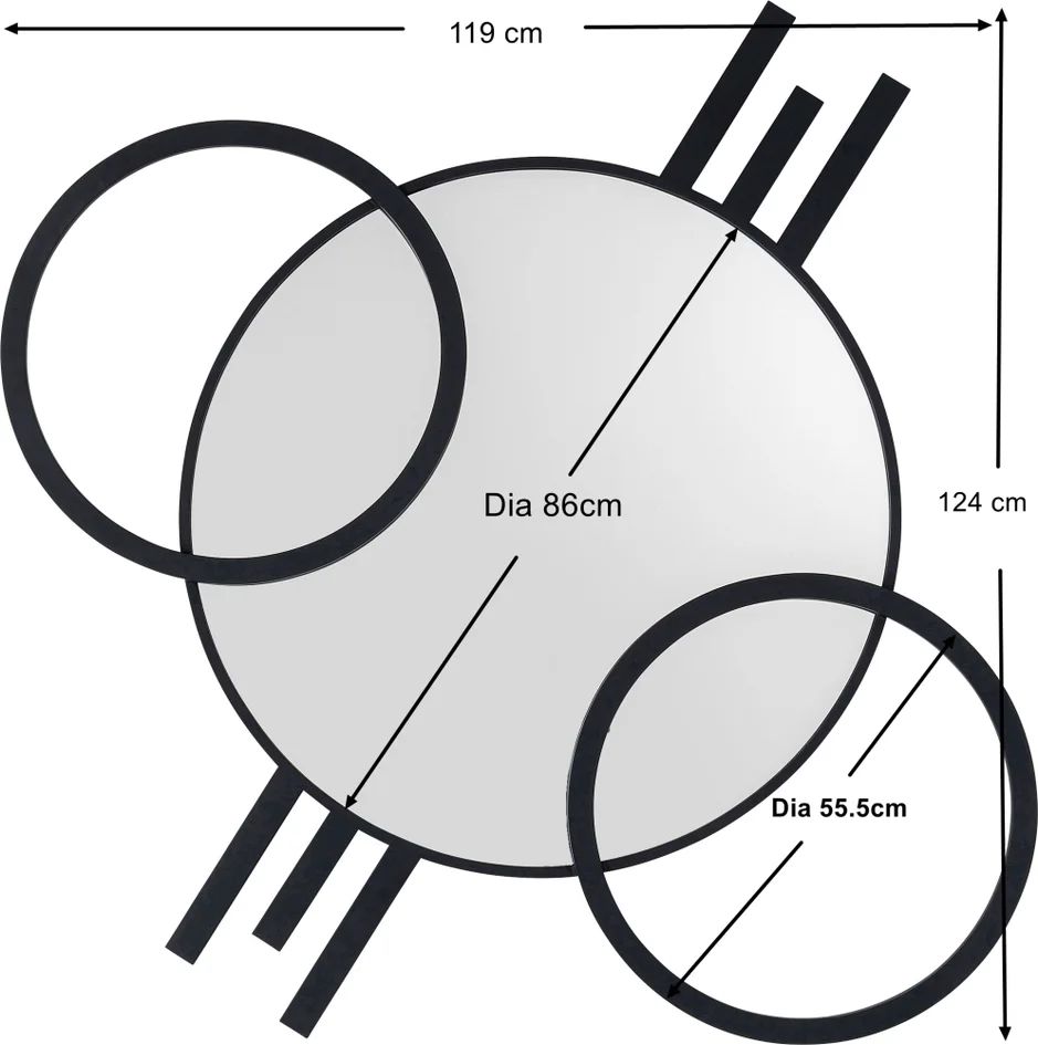 Зеркало KARE Wandspiegel Triple Circle 87604