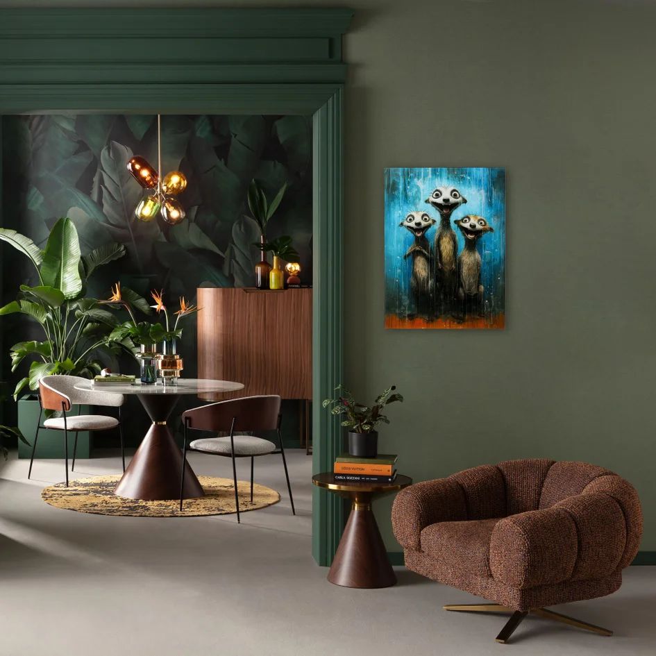 Картина KARE Glasbild Singing Meerkats 56281