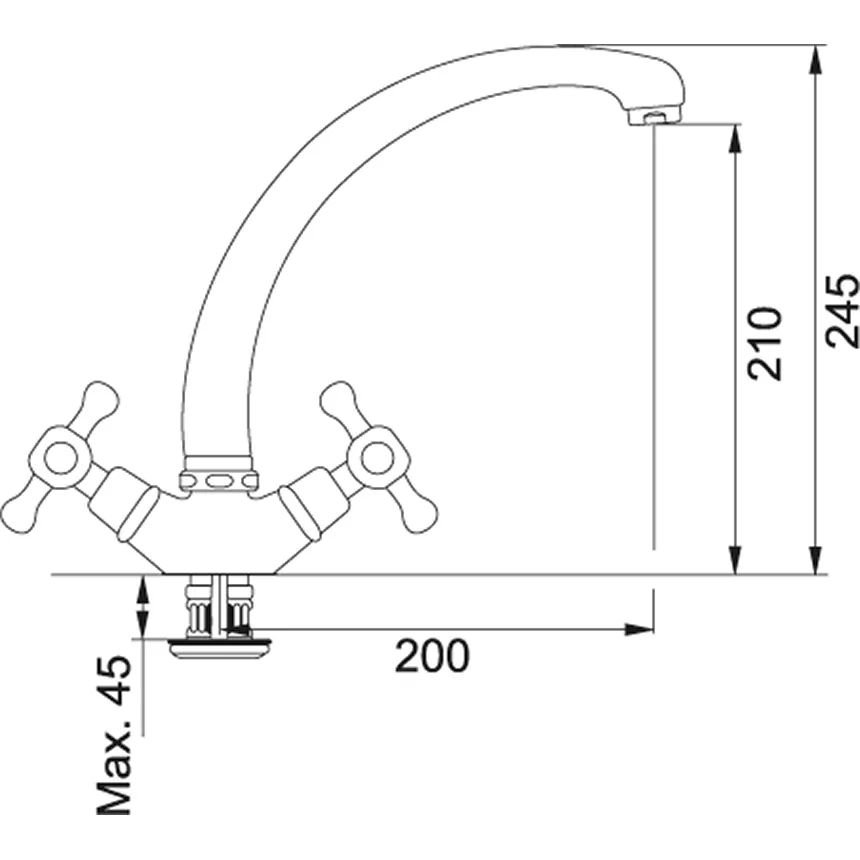 Кухонный смеситель Franke Ambra Bronze 115.0028.190