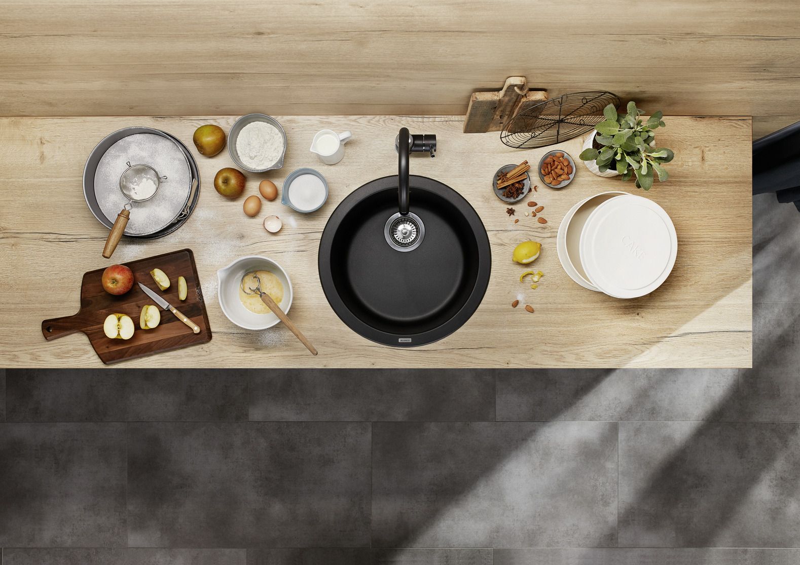 Кухонная мойка Blanco Rondo Silgranit Volcano Grey 527240