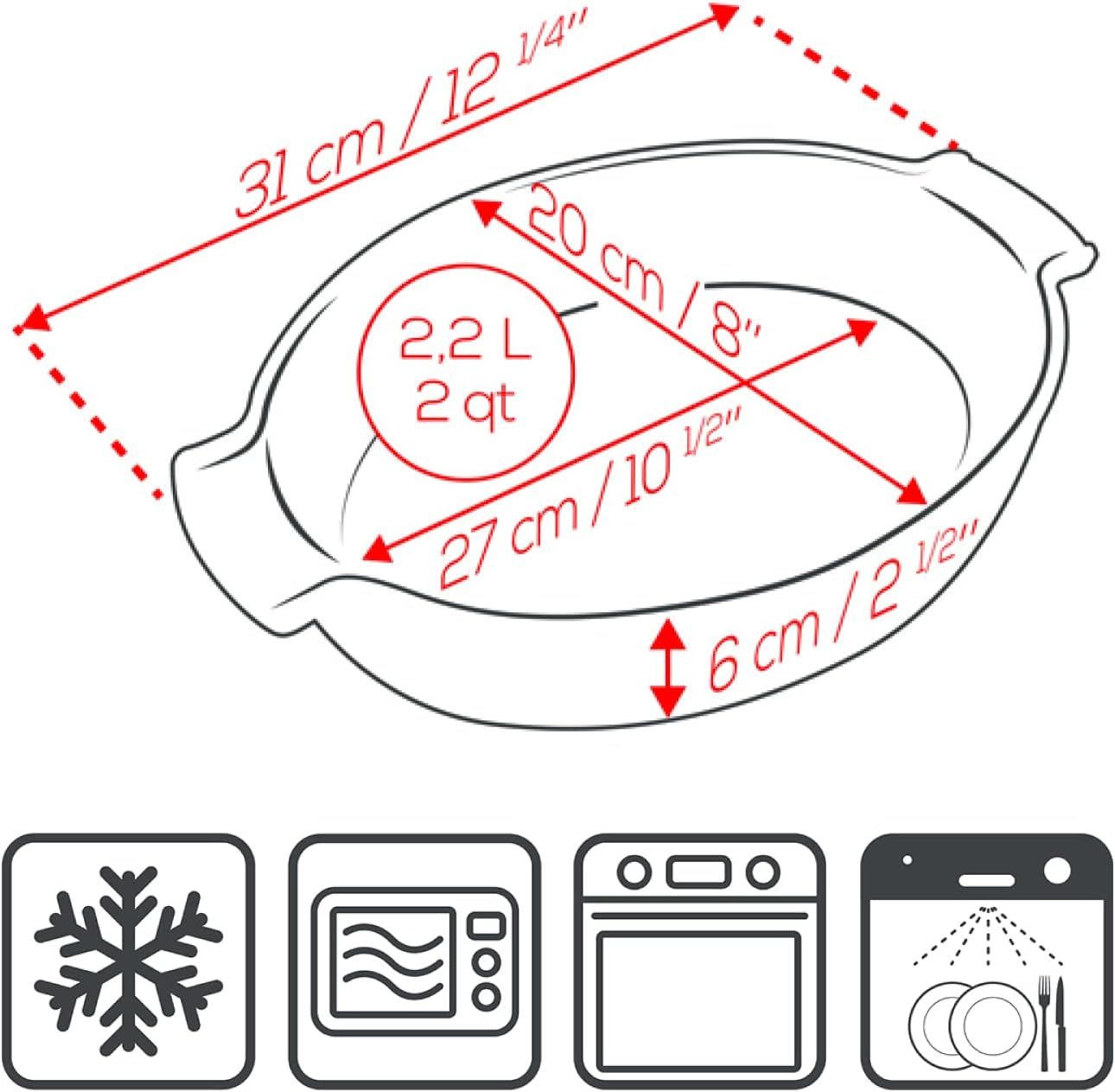 Форма для запекания Peugeot Ecru 60589