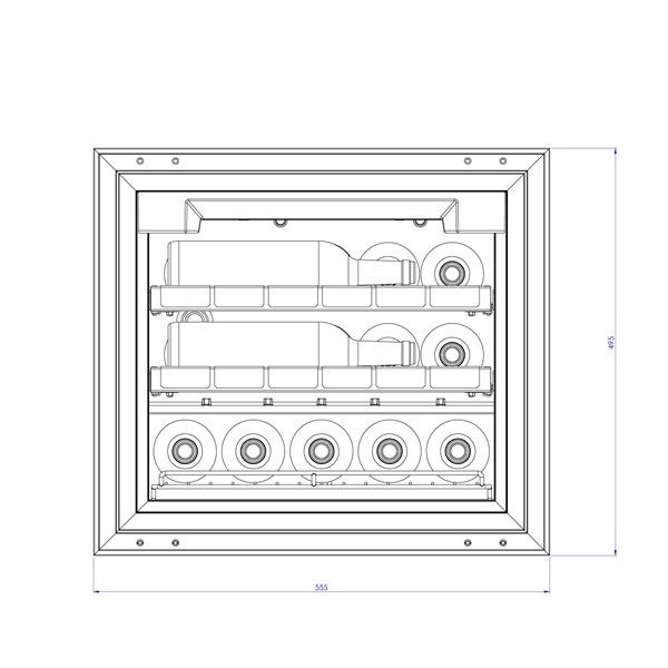 Встраиваемый винный шкаф EuroCave Inspiration XS Fullglass
