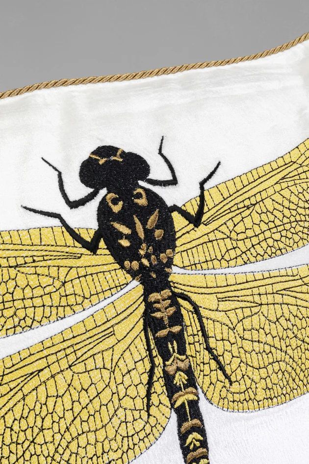 Подушка KARE Kissen Glitter Dragonfly Wei&szlig; 55241