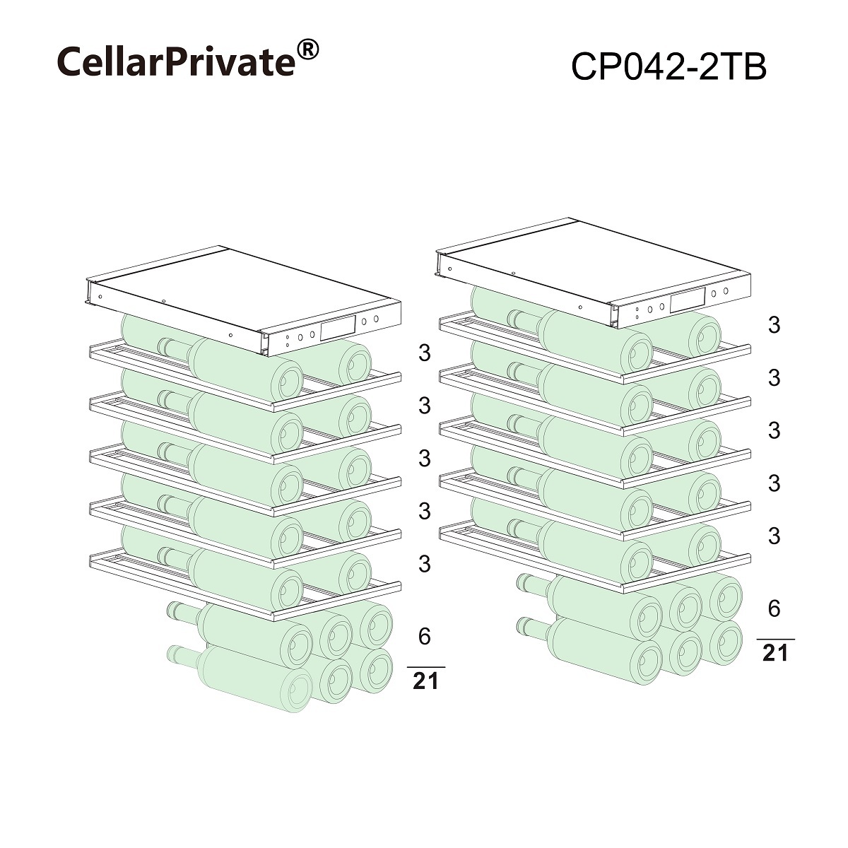 Винный шкаф Cellar Private CP042-2TB