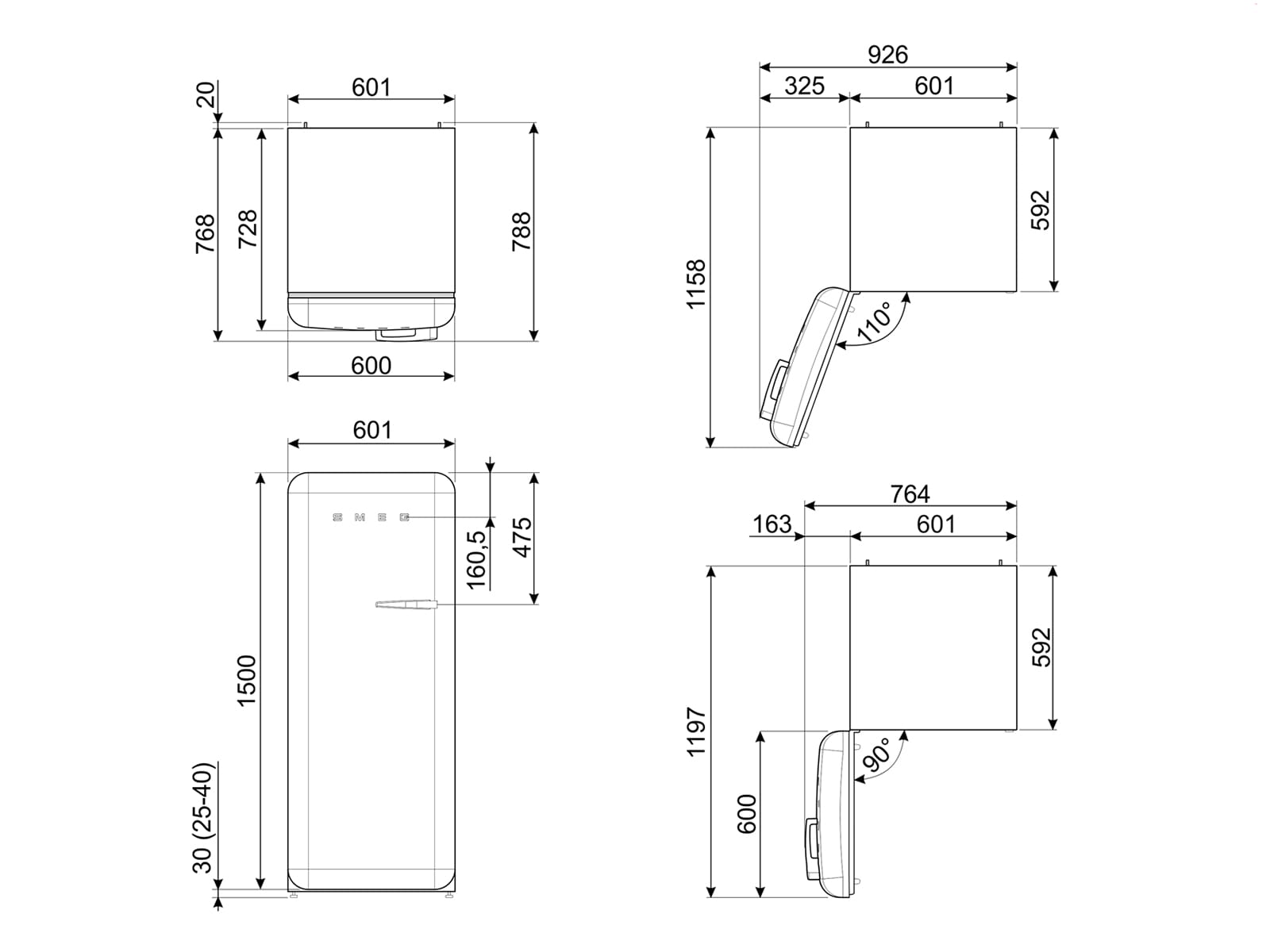Холодильник SMEG FAB28LPB5