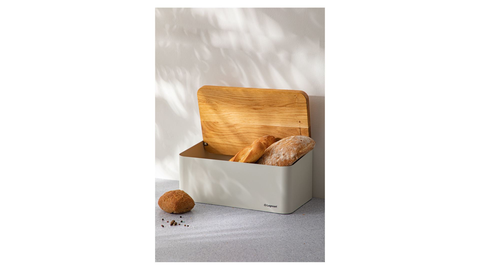 Хлебница Legnoart Crispy White BB-80W