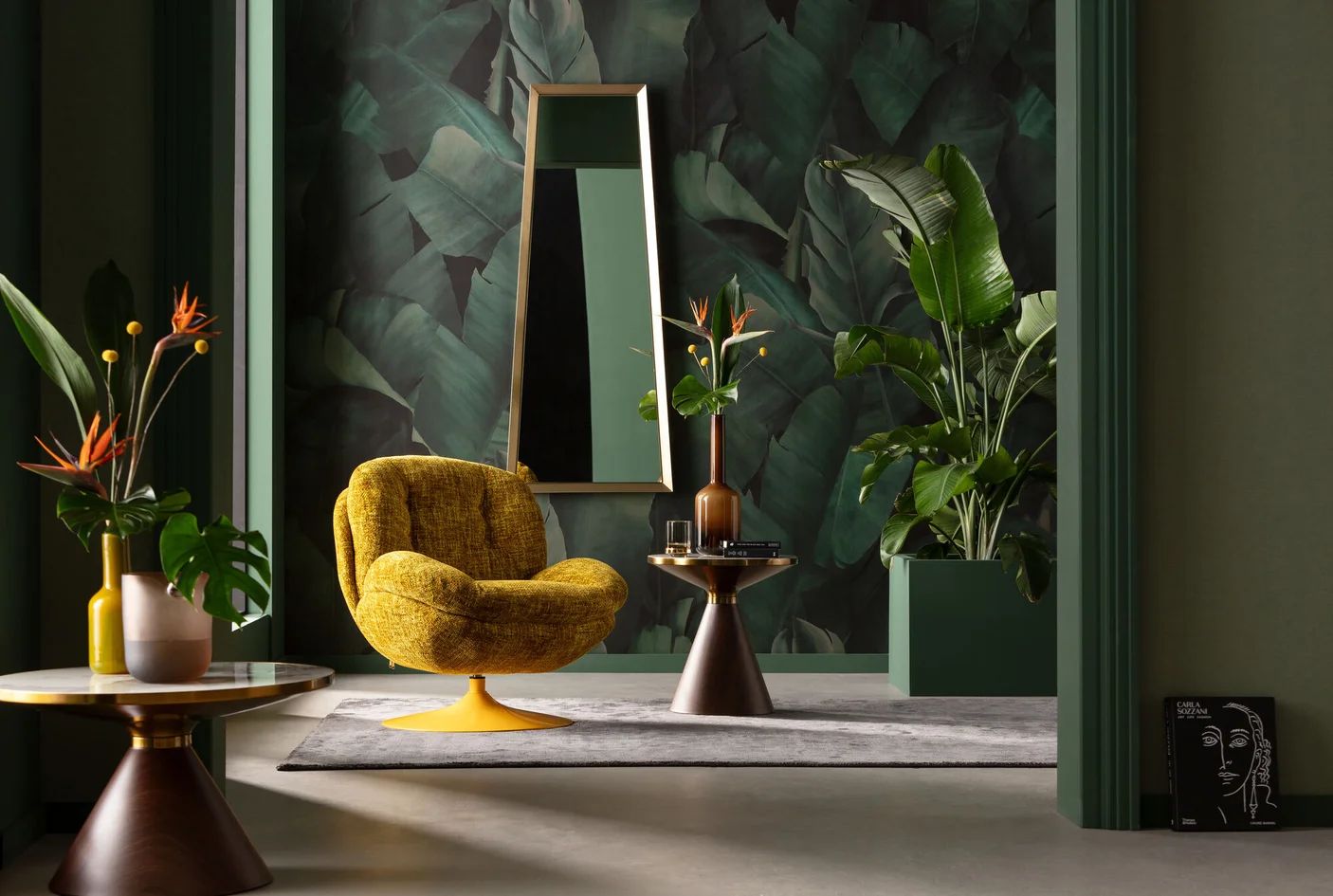 Зеркало KARE Wandspiegel Arezzo Brass Trapez 87854