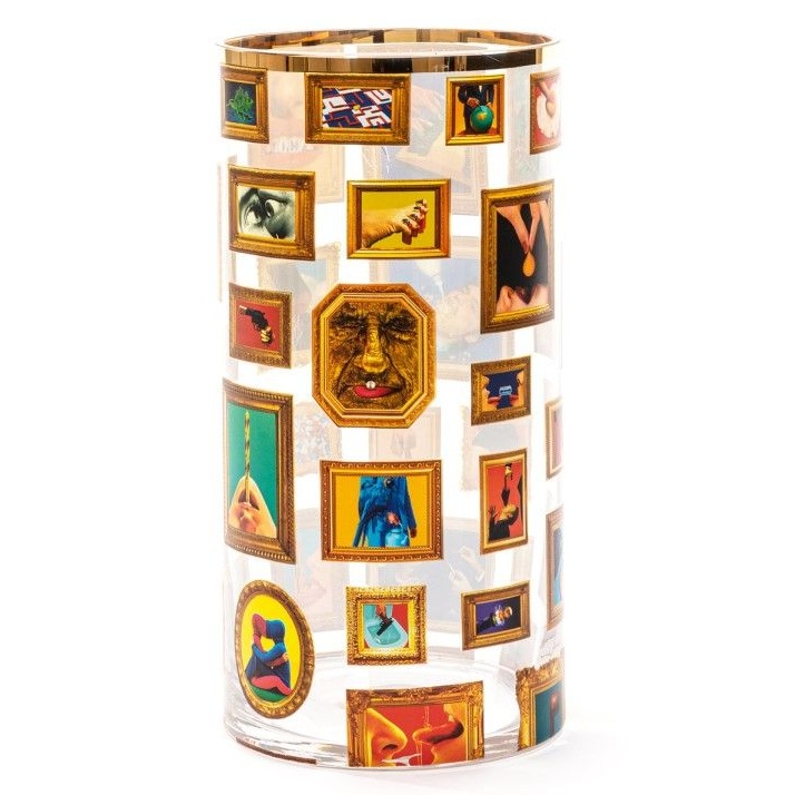 Ваза Seletti Glass Vase Frames Cylindrical Medium 14172