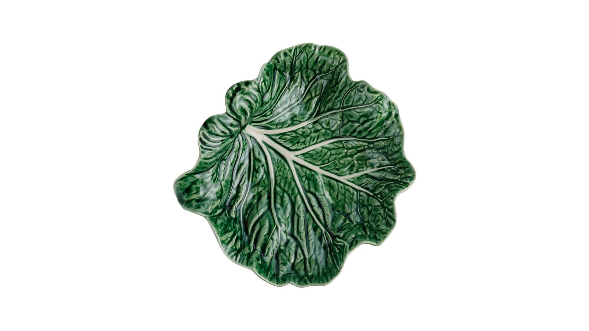 Блюдо Bordallo Pinheiro Cabbage Concave Leaf 65000560