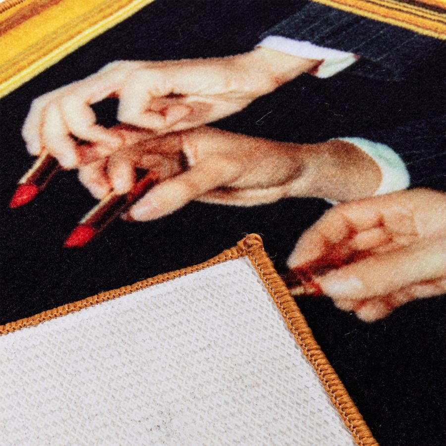 Коврик Seletti Toiletpaper Mat Lipstick Black 18185