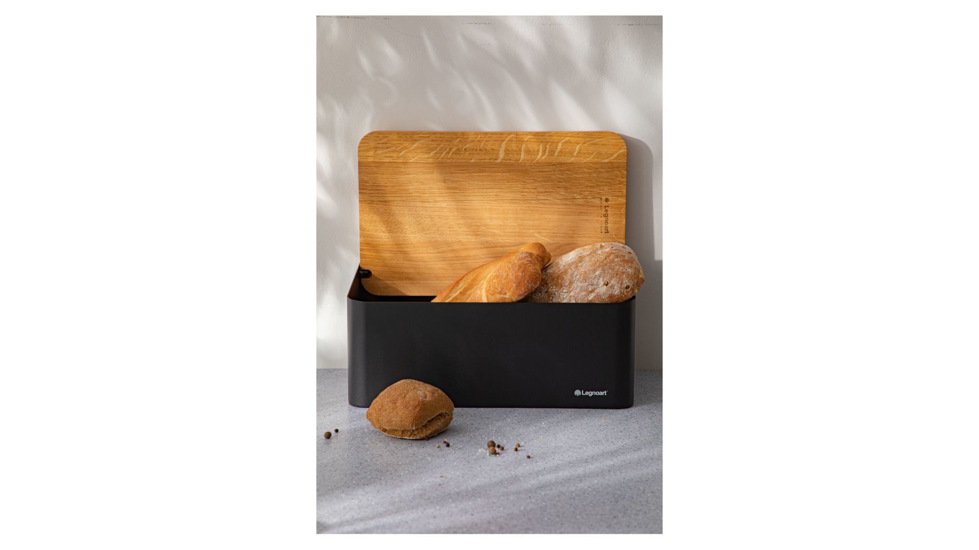Хлебница Legnoart Crispy Black BB-80B