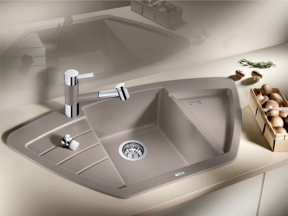 Кухонная мойка Blanco Zia 9E Silgranit Anthracite 514764