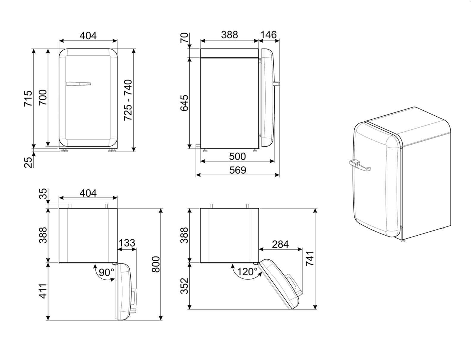 Холодильник Smeg FAB5RDUJ5