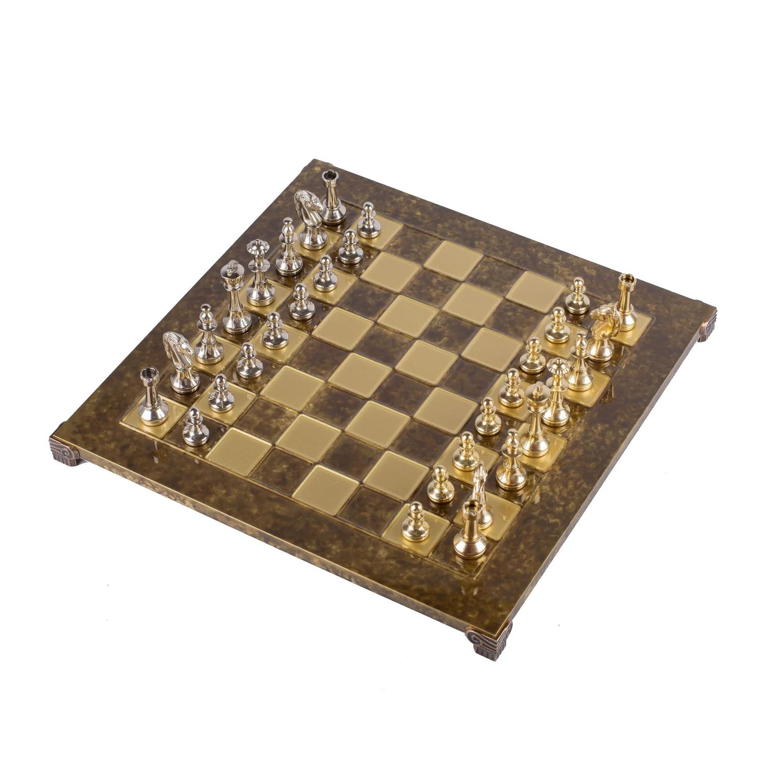 Шахматы Manopoulos Classic Metal Staunton Chess Set S34BRO