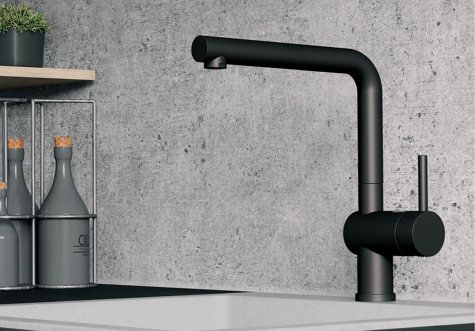 Кухонный смеситель Blanco Linus Black Matt 525806