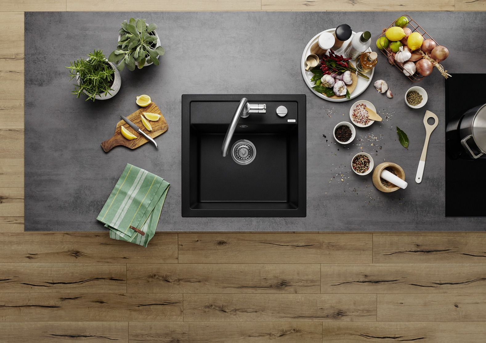 Кухонная мойка Blanco Dalago 5 Silgranit Black 525871