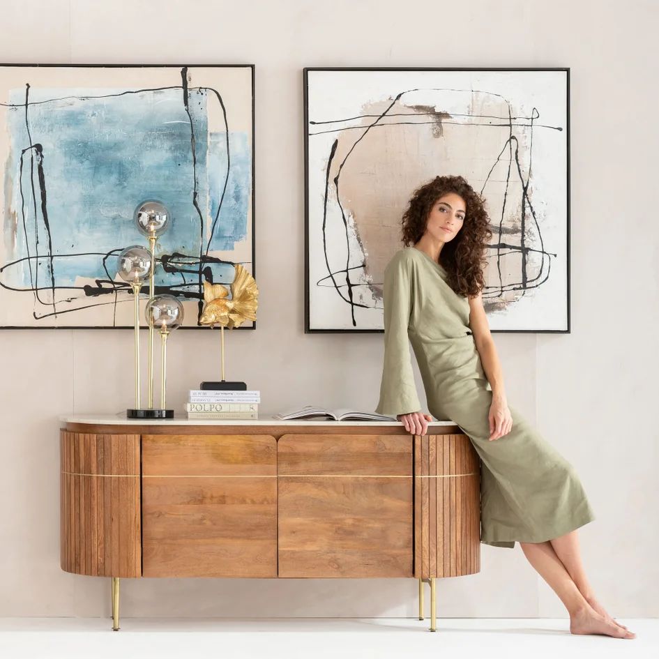 Картина KARE Gerahmtes Bild Dust Blau 54196