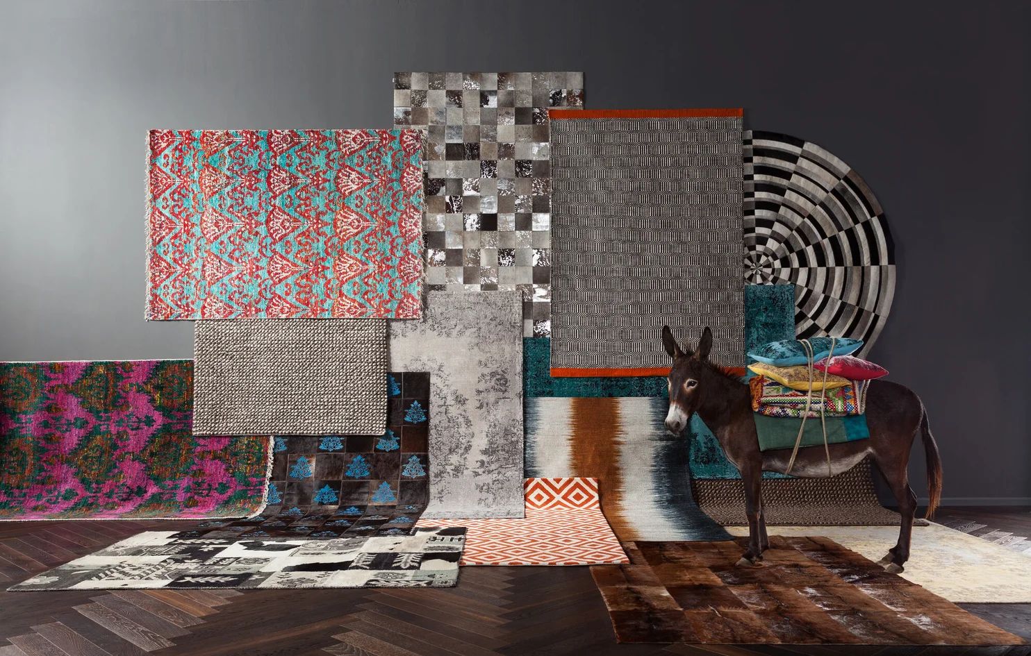 Ковер KARE Teppich Kelim Pop Grey 37360