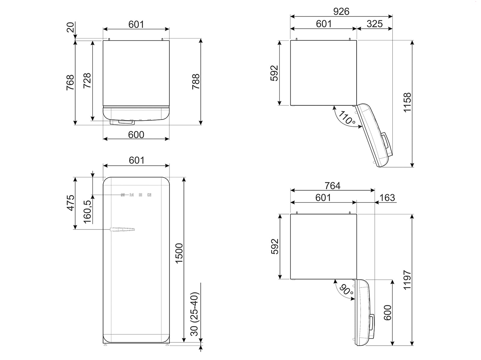 Холодильник SMEG FAB28LBL5