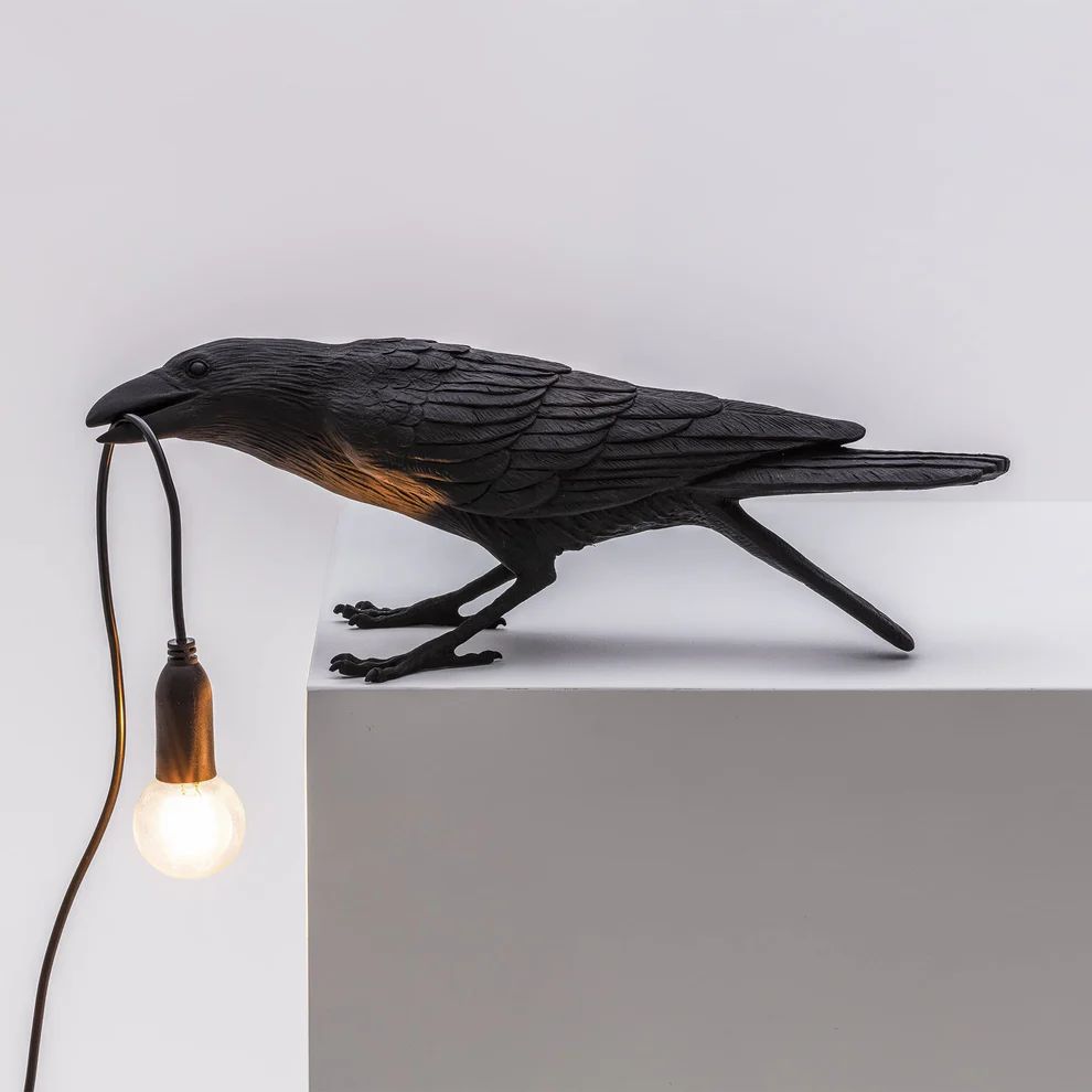Настольная лампа Seletti Bird Lamp Black Playing 14736