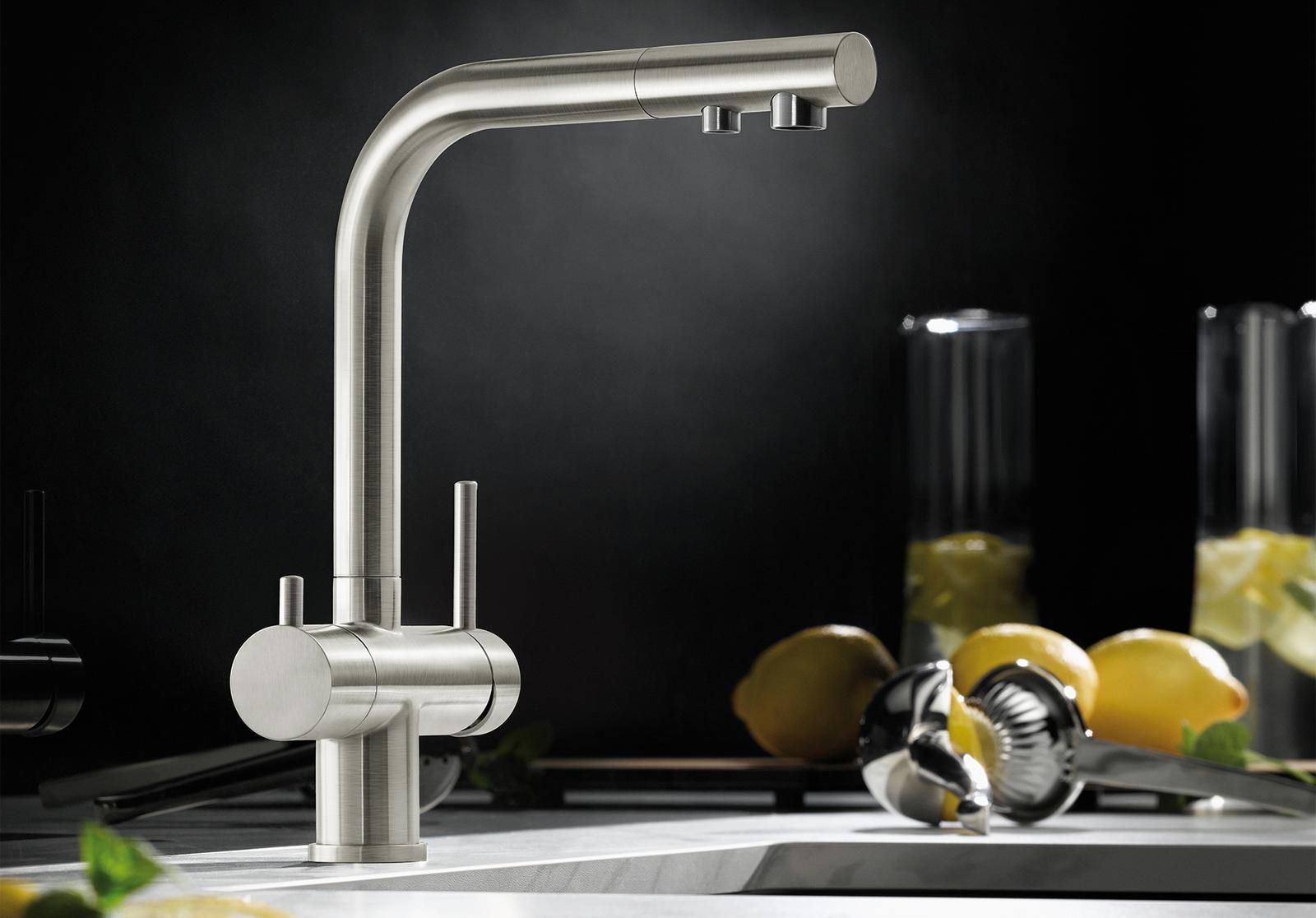 Кухонный смеситель Blanco Fontas II PVD Steel 525138