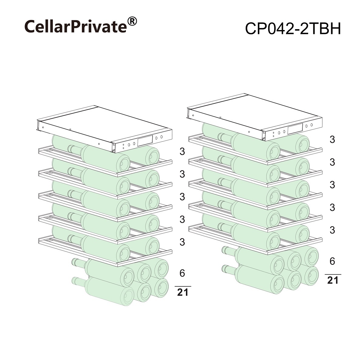 Винный шкаф Cellar Private CP042-2TBH
