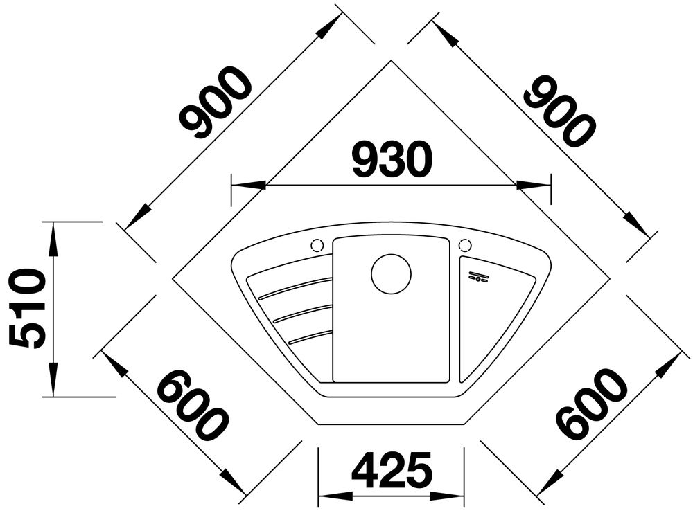 Кухонная мойка Blanco Zia 9E Silgranit Coffee 515074