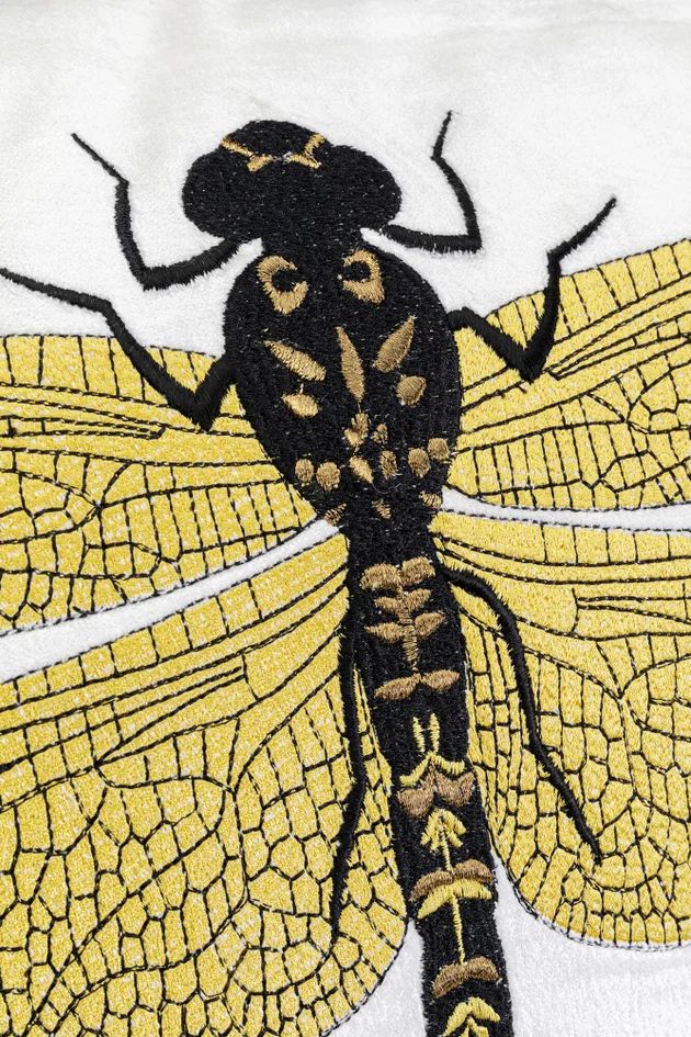 Подушка KARE Kissen Glitter Dragonfly Weiß 55241