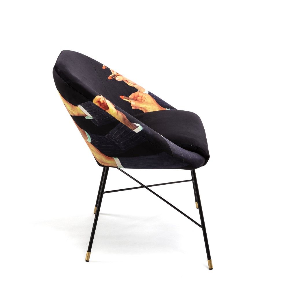 Обеденный стул Seletti Padded Chair Lipsticks Black 16046