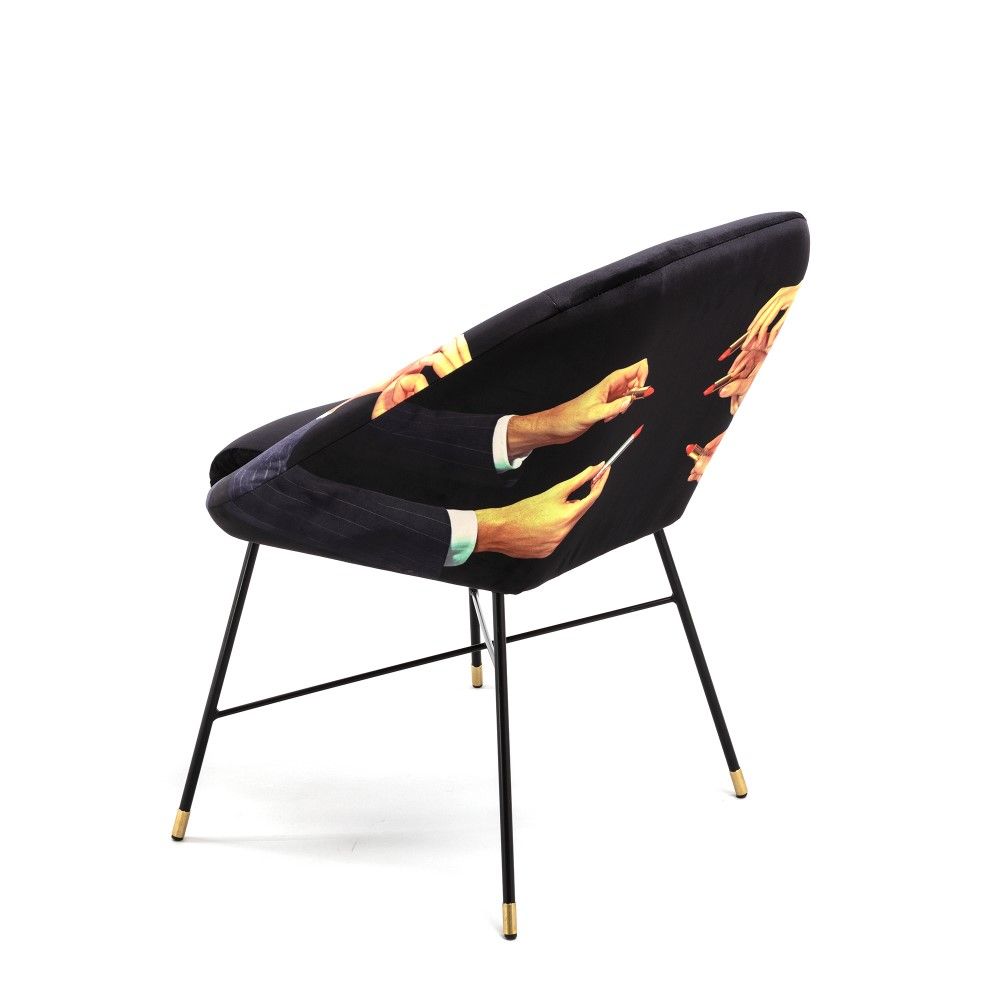 Обеденный стул Seletti Padded Chair Lipsticks Black 16046