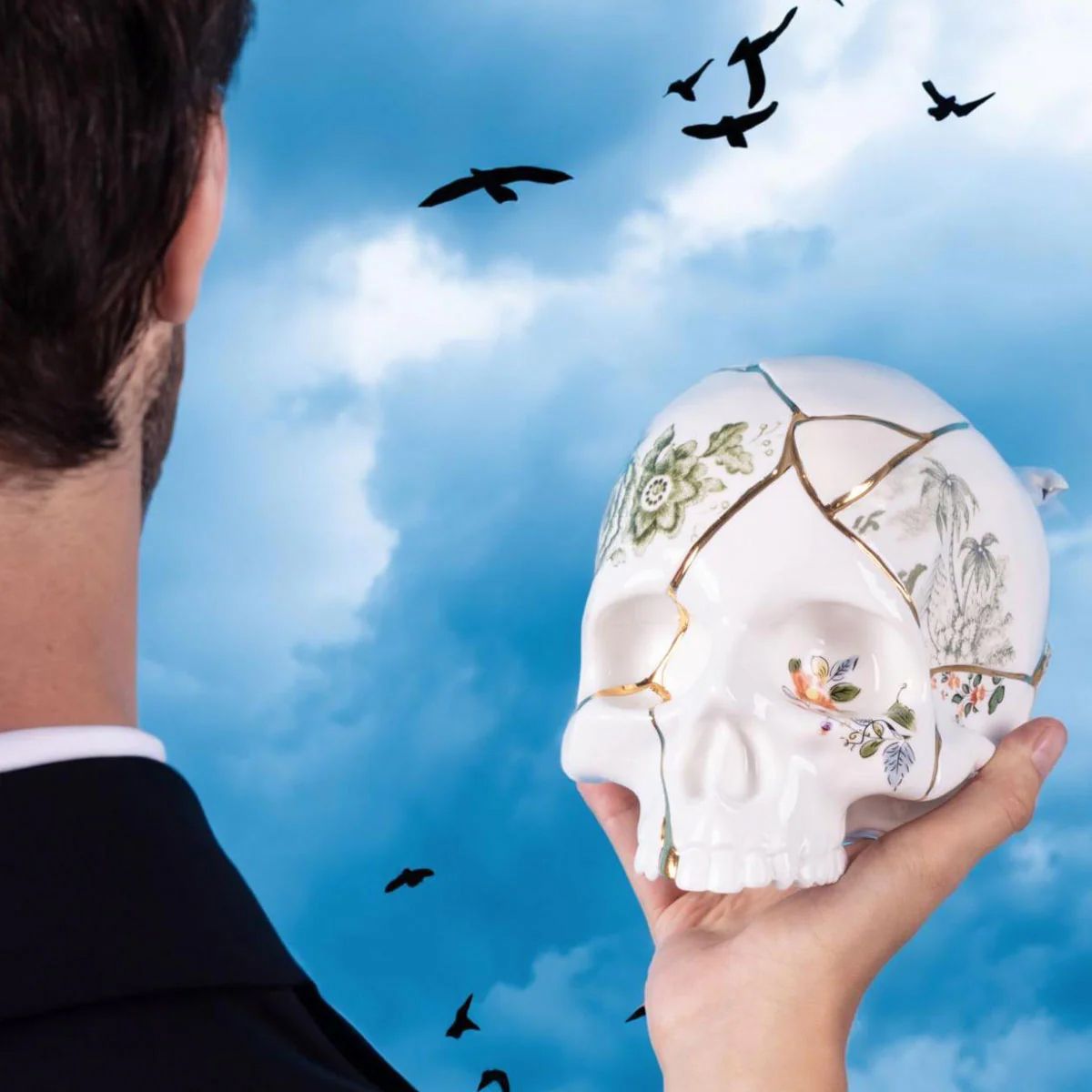 Фигурка Seletti Skull Kintsugi 09943