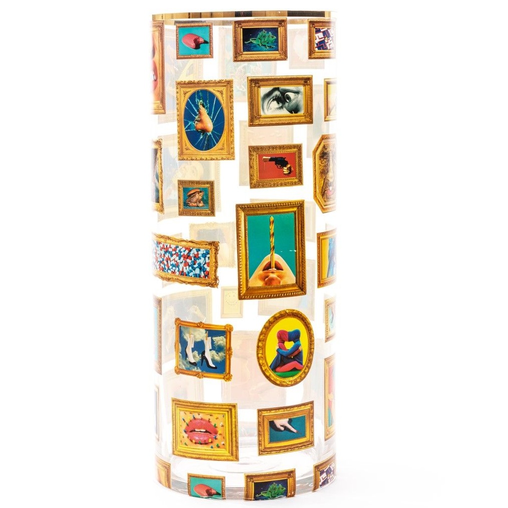 Ваза Seletti Glass Vase Frames Cylindrical Big 14202
