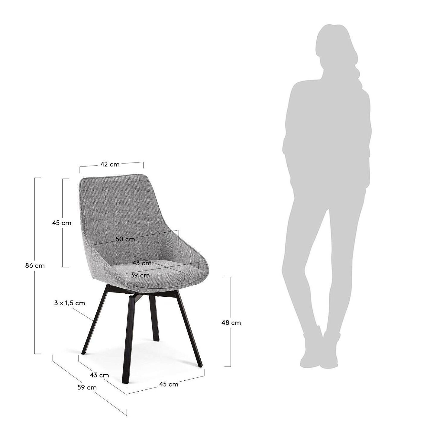 Стул La Forma Haston Silla LF-068828