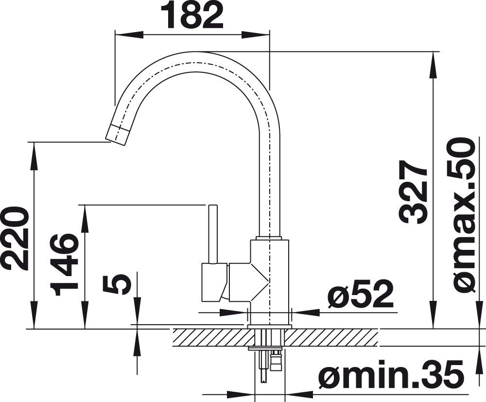 Кухонный смеситель Blanco Mida Silgranit-Look Tartufo 524207