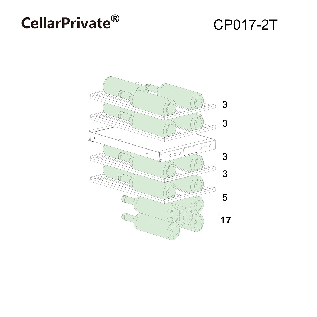 Винный шкаф Cellar Private CP017-2TB
