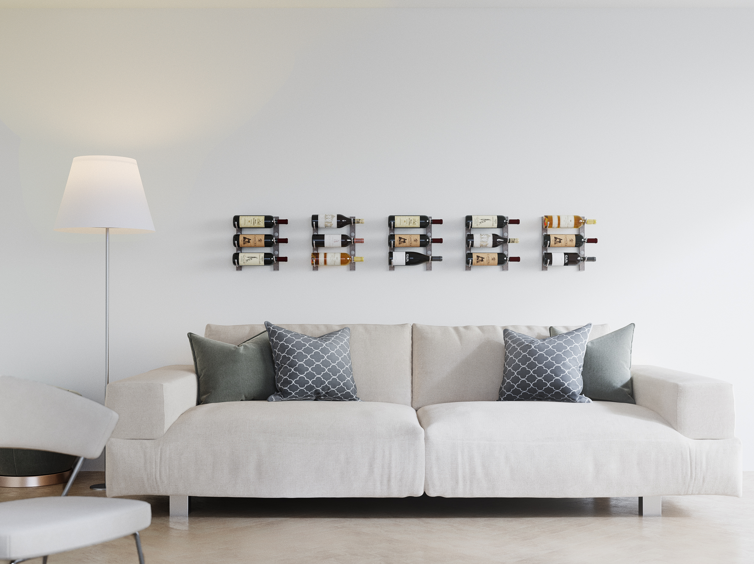 Настенный стеллаж на 3 бутылки DOVINI Single DOV652031