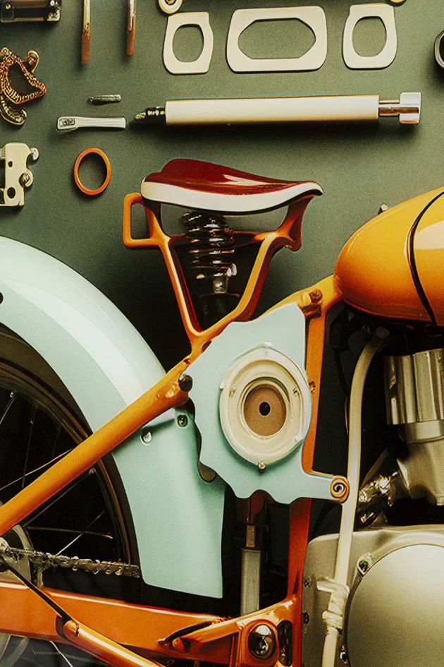 Картина KARE Glasbild Garage Motorbike 56269