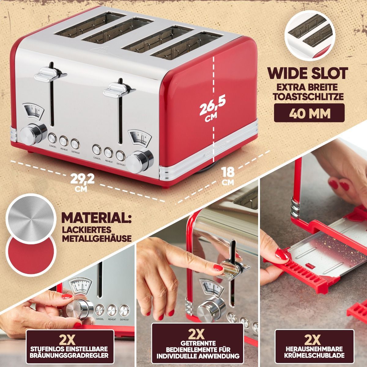 Тостер Proficook PC-TA 1194 rot