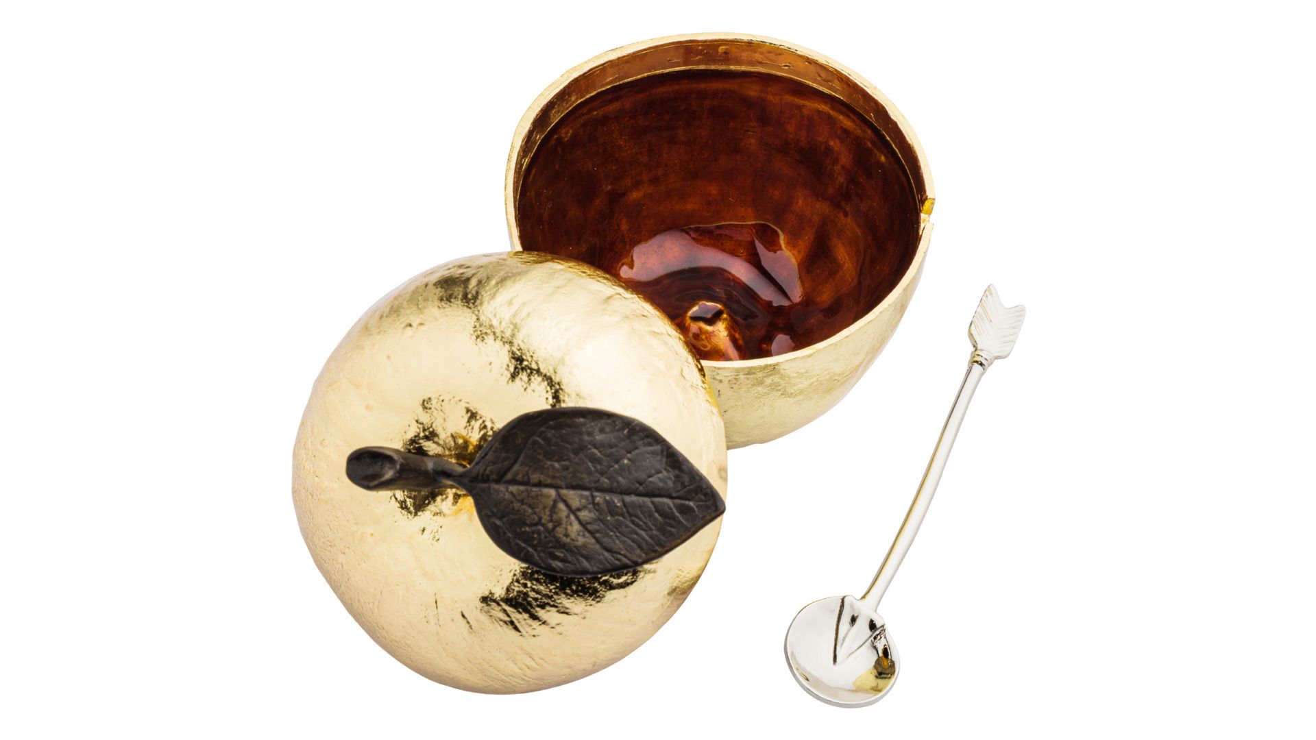 Сахарница с ложкой Michael Aram Apple Gold 110782