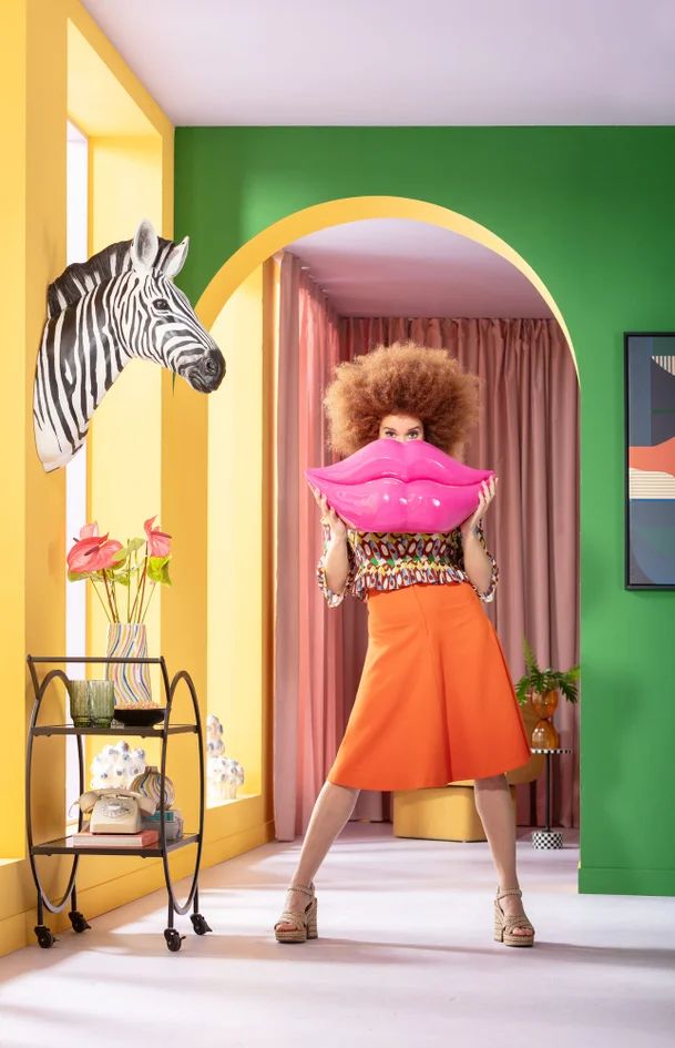 Ваза KARE Vase Lips Pink 55263