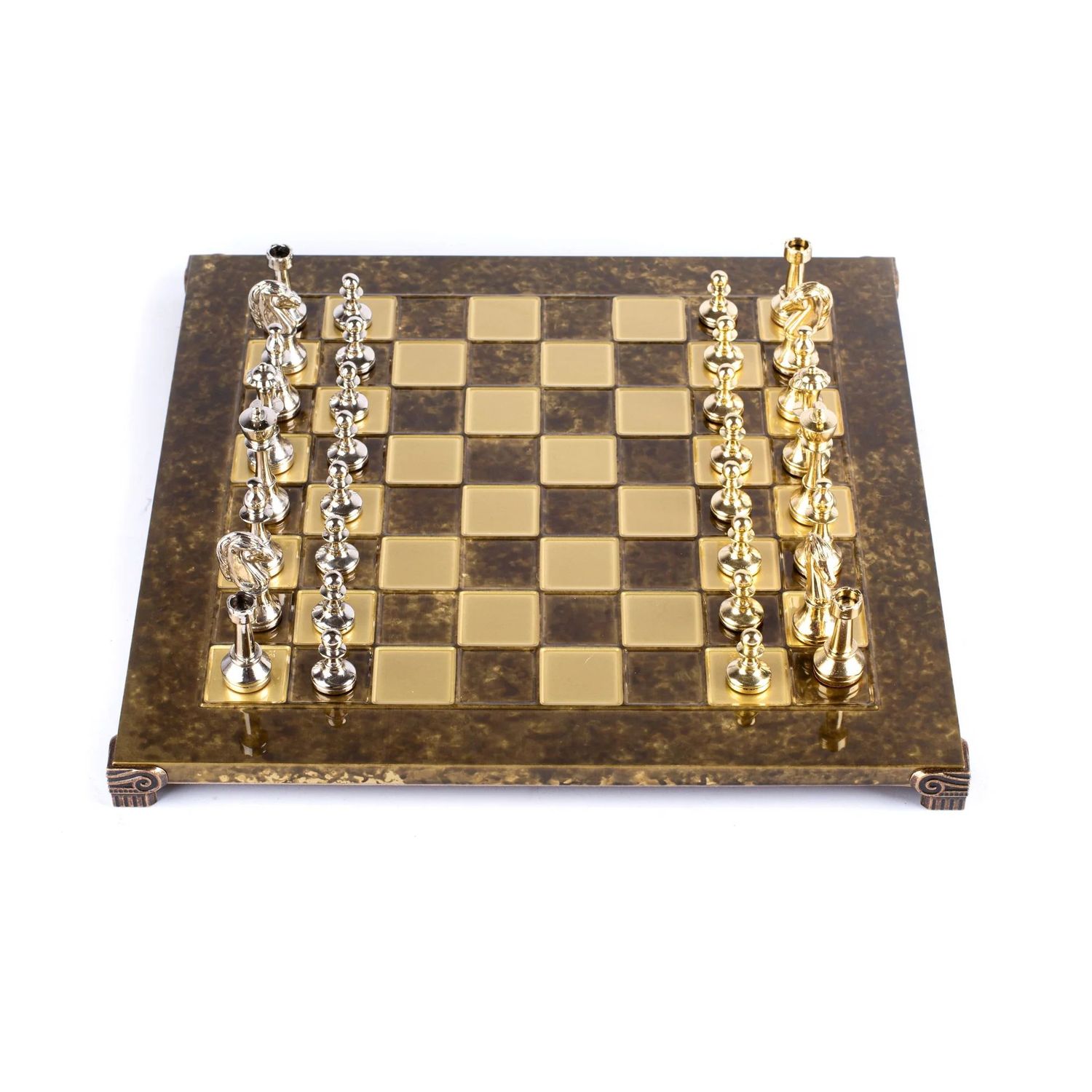 Шахматы Manopoulos Classic Metal Staunton Chess Set S34BRO