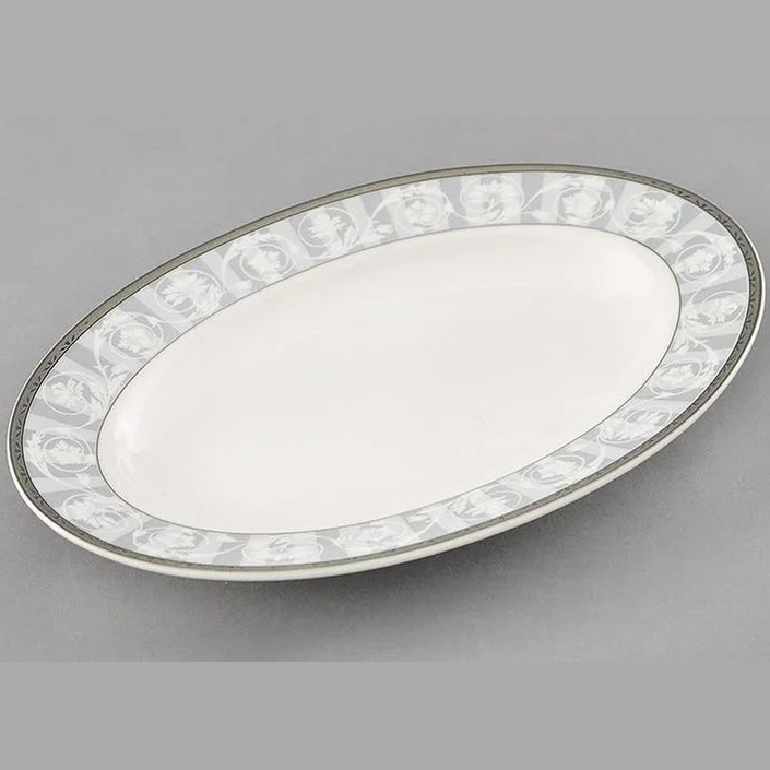 Блюдо овальное Leander Sabina Šedý Ornament 02111735-1013