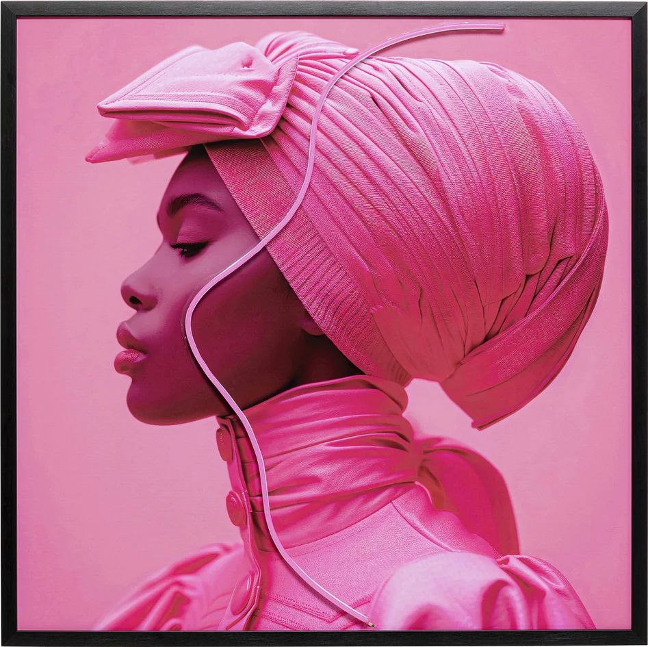 Картина KARE Gerahmtes Bild Pink Woman LED 56577