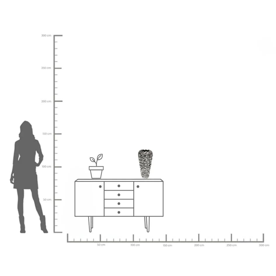 Ваза KARE Vase Rose Multi Chrom Big 65662