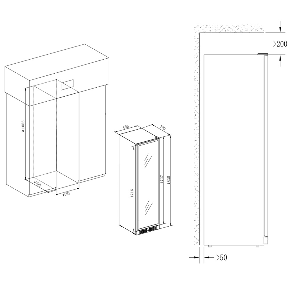 Винный шкаф Temptech CPRO1800SX-24 Copenhagen
