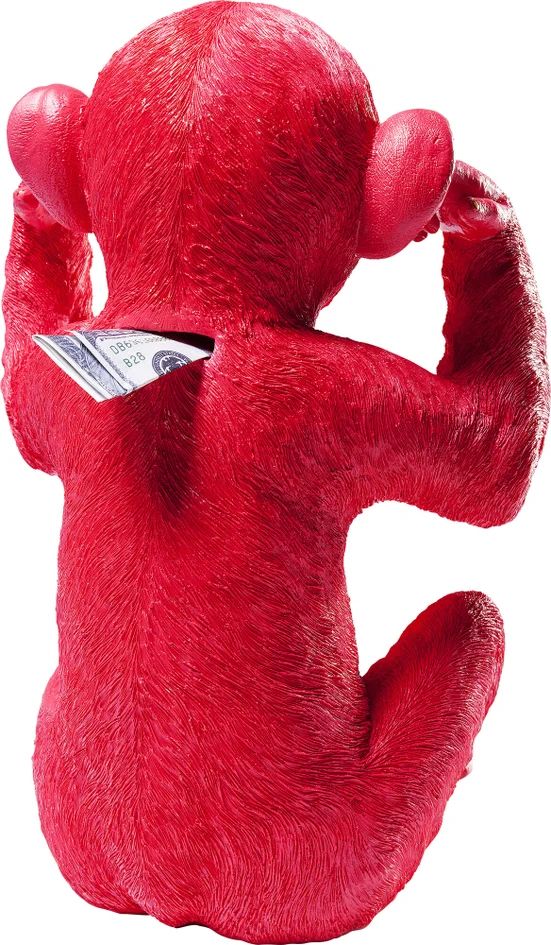 Копилка KARE Spardose Monkey Kikazaru Rot 60793