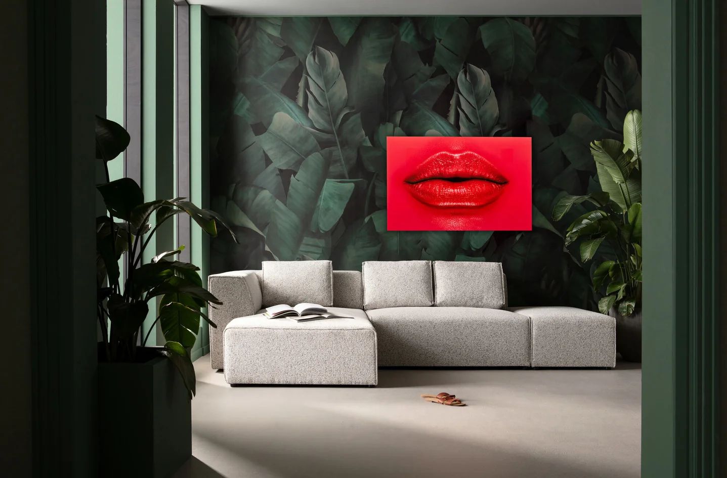 Картина KARE Glasbild Red Lips 57015
