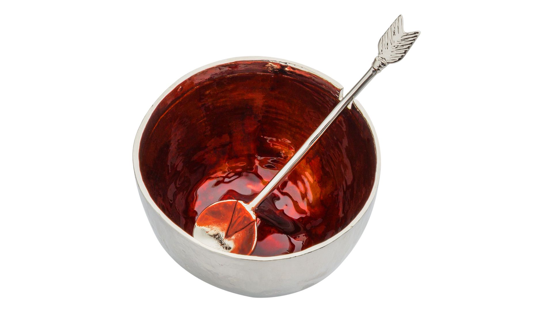 Сахарница с ложкой Michael Aram Apple Silver 110780